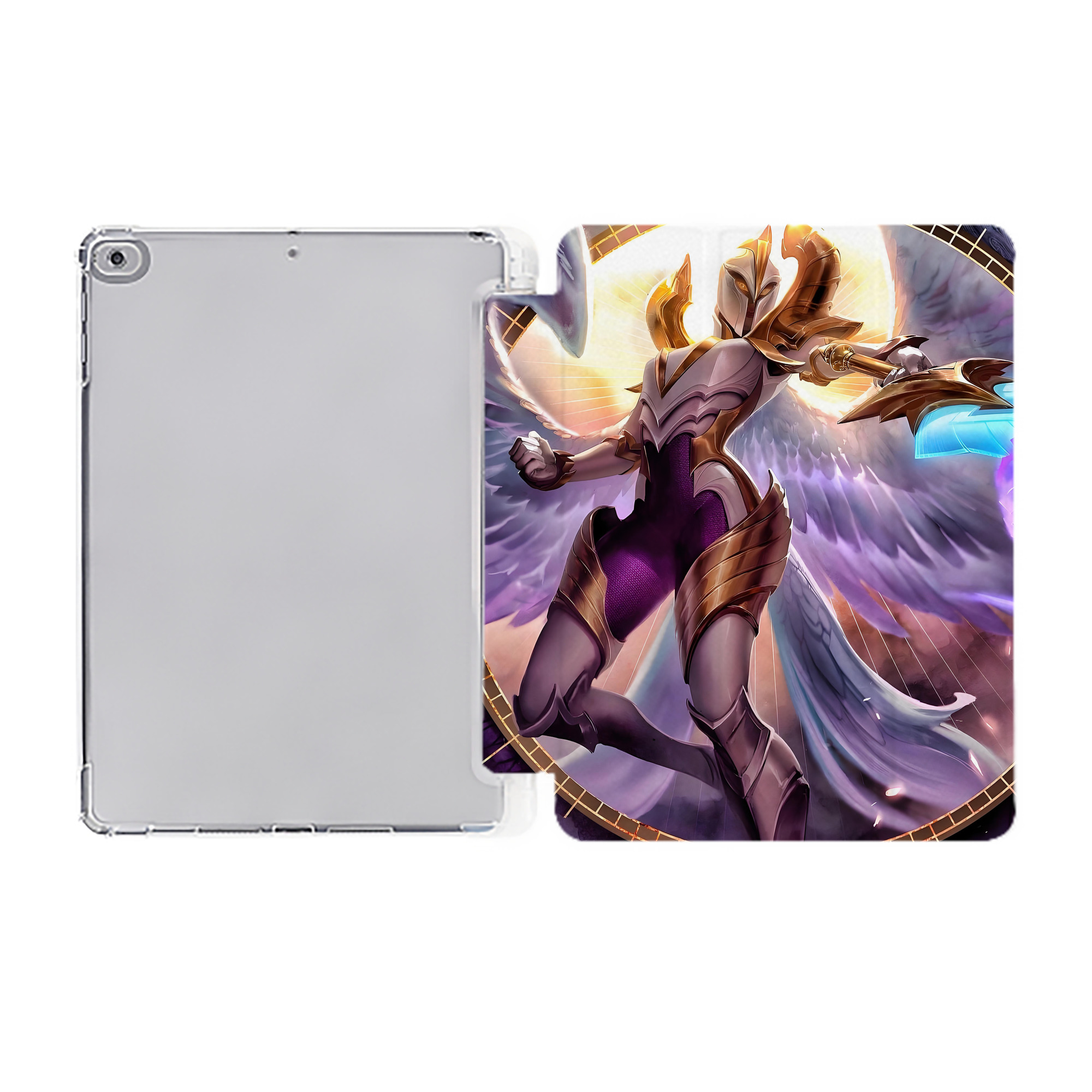 （画像用） リーグ・オブ・レジェンド League of Legends LOL IPad ケース ペン収納付き 三つ折りスタンド PUレザー×シリコン 対応機種9.5/10.5/10.9インチ